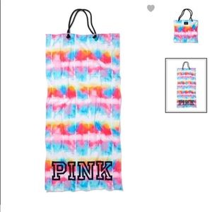 VS Pink Tie Dye Towel Tote